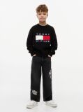 Denim Print Loose Relaxed Black Jeans  Boys