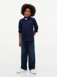 Blue Regular Fit Jacquard Shirt  Boys