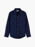 Blue Regular Fit Jacquard Shirt  Boys
