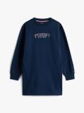 Blue Floral Logo Fleece Relaxed Sweatshirt Dress  Girls