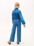 Denim Denim Overshirt with Floral Print and Relaxed Fit  Girls