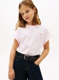 Pink Essential Ruffle Cuff Relaxed Top  Girls