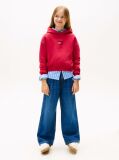 Red Diamanté Flag Relaxed Fleece Hoody  Girls