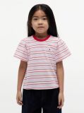 Multi Stripe Relaxed Jersey Crew Neck Top  Girls