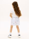 Multi Floral Embroidery Wide Leg Shorts  Girls