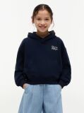 Blue Relaxed Rope Logo Hoody  Girls
