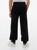 Black Rhinestone Relaxed Terry Joggers  Girls