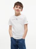 White Essential Organic Cotton Logo T-Shirt  Kids Unisex