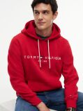 Red Tommy Logo Hoody  Men