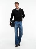 Black V-Neck Regular Fit Jumper  Men