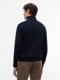 Blue Cotton Cashmere Roll Neck Jumper  Men