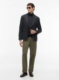 Grey Cotton Cashmere Roll Neck Jumper  Men