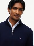 Blue Zip-Neck Jumper  Men