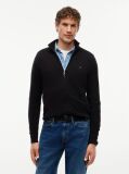 Black Cotton Cashmere Zip-Thru Cardigan  Men