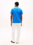 Blue Crew Neck Logo Panel T-Shirt  Men