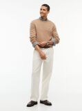Brown Pure Lambswool Crew Neck Jumper  Men