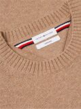 Brown Pure Lambswool Crew Neck Jumper  Men