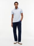 Blue Slim Fit Tipped Pique Polo Shirt  Men