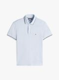 Blue Slim Fit Tipped Pique Polo Shirt  Men
