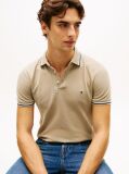 Brown Slim Fit Tipped Pique Polo Shirt  Men