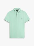 Green Slim Fit Tipped Pique Polo Shirt  Men
