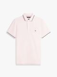 Pink Slim Fit Tipped Pique Polo Shirt  Men