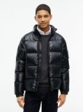 Black Shiny Water Repellent Down Puffer Jacket  Men