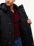 Black Water Repellent Down Hooded Rockie Parka  Men