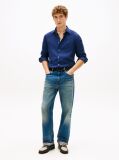 Blue Regular Fit Washed Pure Linen Shirt  Men