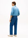 Blue Flag Embroidery Relaxed Straight Leg Jeans  Men