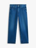 Blue Flag Embroidery Relaxed Straight Leg Jeans  Men
