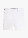 White Denton Twill Slim 9.5" Inseam Shorts  Men