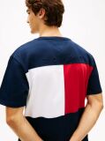 Blue Flag Embroidery Jersey Relaxed T-Shirt  Men