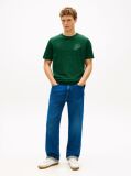 Green Tonal Logo Embroidery Crew Neck T-Shirt  Men