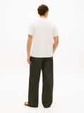 Beige Tonal Logo Embroidery Crew Neck T-Shirt  Men