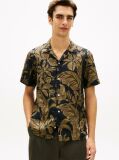 Multi Regular Fit Floral Print Linen Short Sleeve Shirt  Men