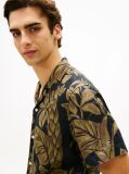 Multi Regular Fit Floral Print Linen Short Sleeve Shirt  Men