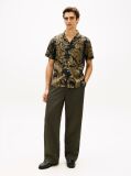 Multi Regular Fit Floral Print Linen Short Sleeve Shirt  Men