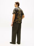 Multi Regular Fit Floral Print Linen Short Sleeve Shirt  Men
