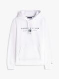 White Logo Terry Drawstring Hoody  Men