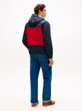 Blue Reversible Colour-Blocked Hooded Jacket  Men