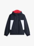 Blue Reversible Colour-Blocked Hooded Jacket  Men