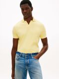 Yellow Regular Fit Interlock Knit Polo Shirt  Men