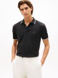 Black Regular Fit Tipped Pique Polo Shirt  Men