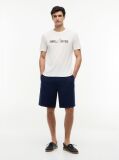 Beige Logo Graphic Jersey T-Shirt  Men