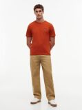 Orange Logo Jersey Crew Neck T-Shirt  Men