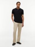 Black Heritage Regular Fit Stripe Trim Polo Shirt  Men