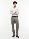 Grey Bleecker Slim Printed Structured Chinos  Men