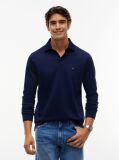 Blue Regular Fit Long Sleeve Polo Shirt  Men