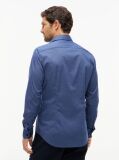 Blue Slim Fit Micro Print Poplin Shirt  Men